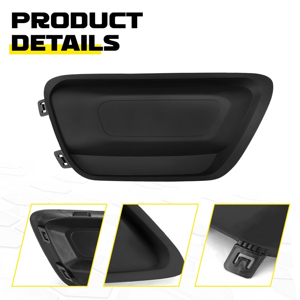 For 2015-2020 Chevrolet Colorado Right Side Textured Fog Light Cover Trim Black