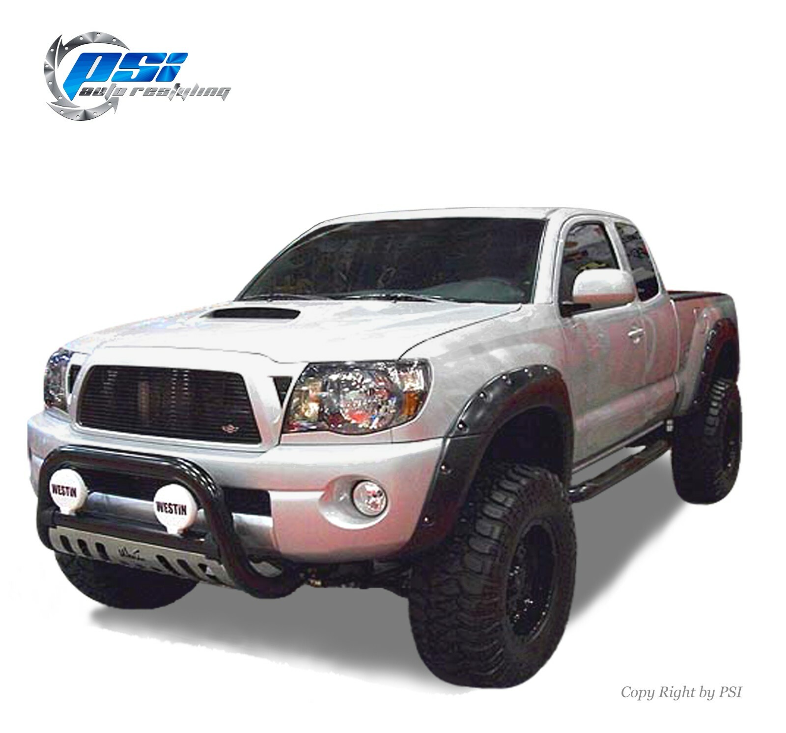 Paintable Pocket Bolt Fender Flares Fits Toyota Tacoma 2005-2011 6 Ft Long Bed