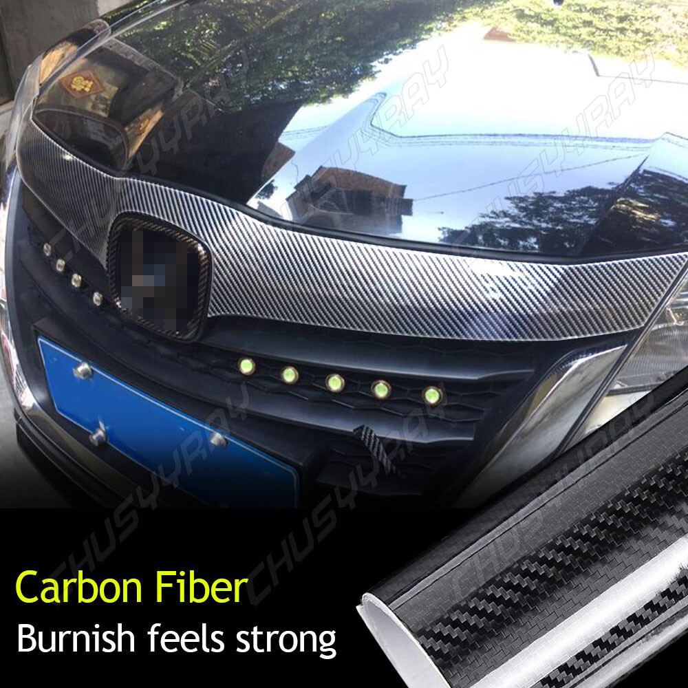 Car Stickers Carbon Fiber Vinyl 12″x60″ 5D Ultra Shiny Gloss Glossy Wrap Black