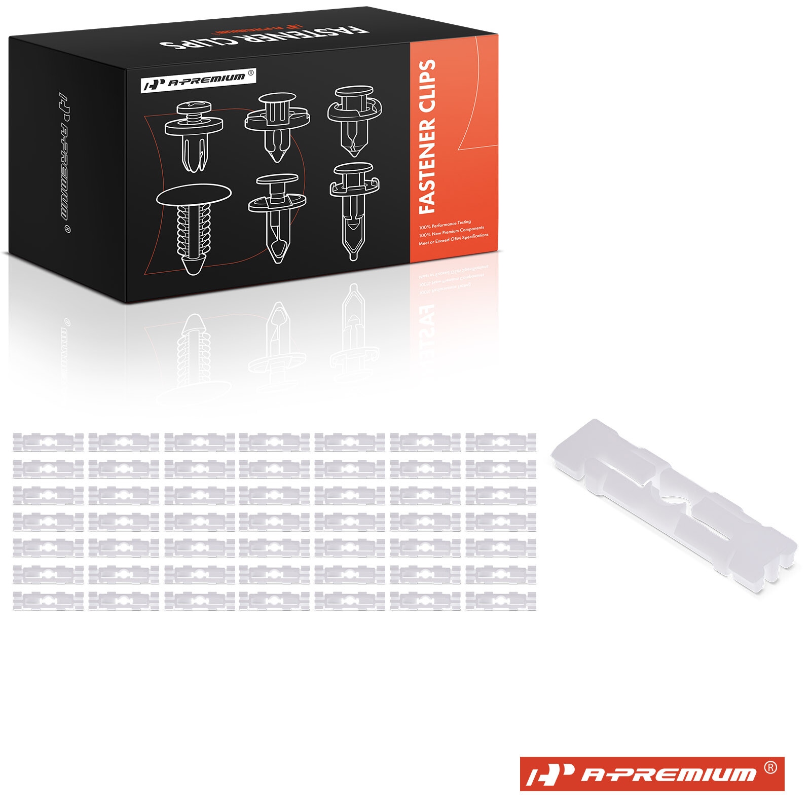 A-Premium 50Pcs Nylon Roof Rail Moulding Clips Retainer for VW Jetta Passat Audi