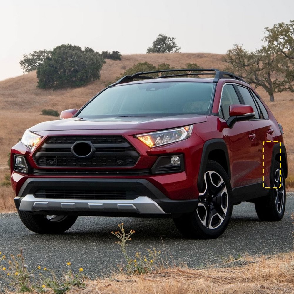 Left Rear Door Flare Arch Trim Molding For 2019-2022 Toyota RAV4 75062-0R010