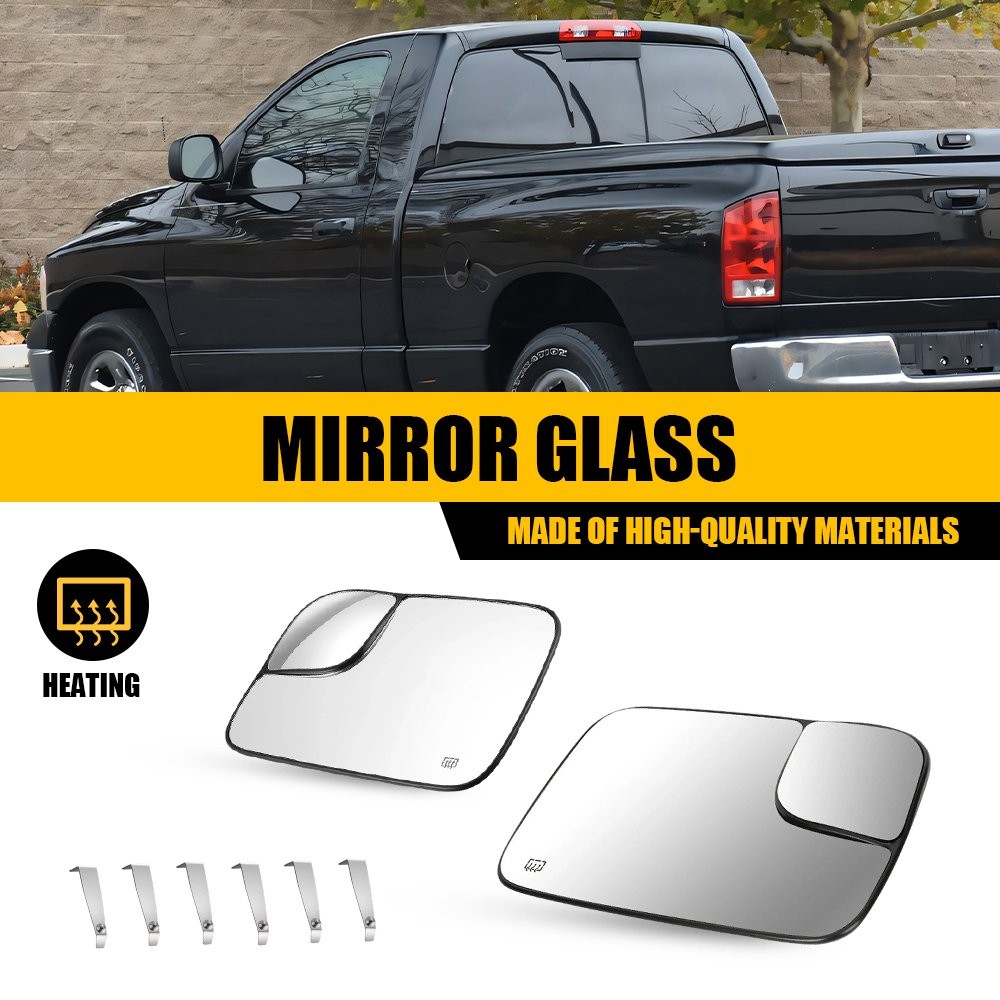 Tow Mirror Glass Outer Driver Passenger Side For DODGE RAM 3500 PICKUP 2005-2009