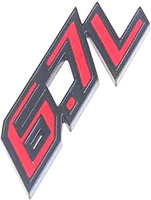 Pair Set 6.7L Emblems 3D Badge Turbo Side Stickers Nameplate Logo Red Black