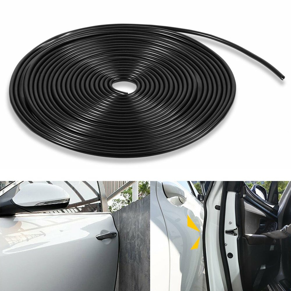 32FT Car Door Edge Moulding Guard Trim Rubber Edge Strip Seal Protector Black