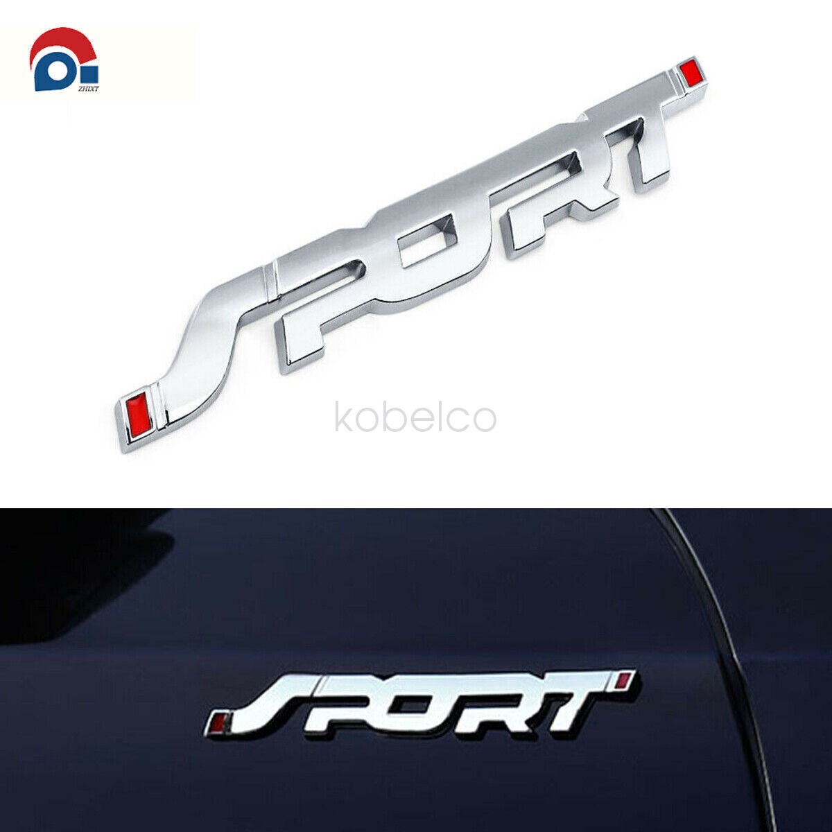 1X SPORT Logo 3D Chrome Emblem Badge Sticker Decal Car Racing SUV Accessories