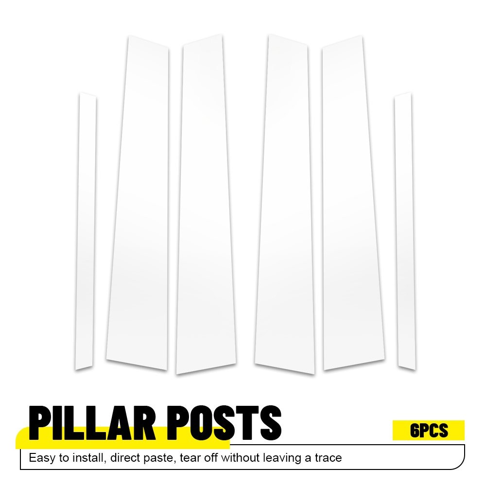 6X Silvery Pillar Posts Door Trim Window Cover For Lincoln Town Car 1998-2011