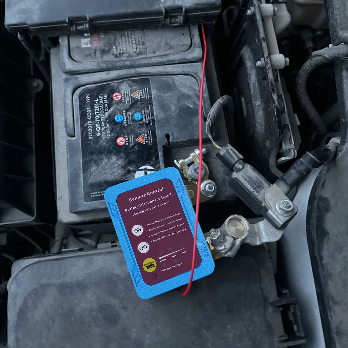 Car Battery Switch Disconnect Power Kill Master Isolator Cut Off Remote Control