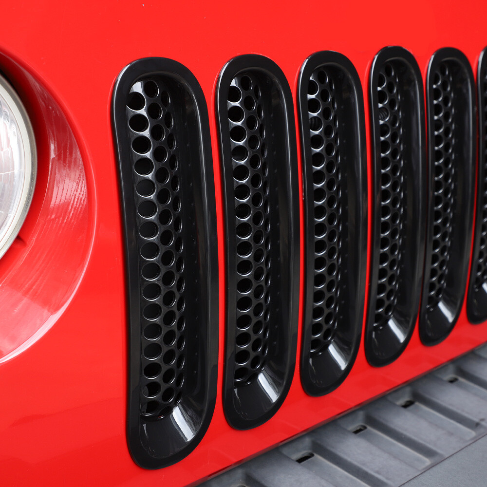 Upgrade Version Clip-on Honeycomb Front Grille Insert For Jeep Wrangler JK 07-15