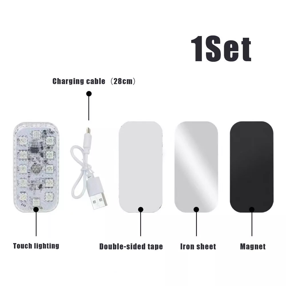 3× Multicolor LED Light Car Atmosphere Ambient Lights Bright Lamp Car Accessorie