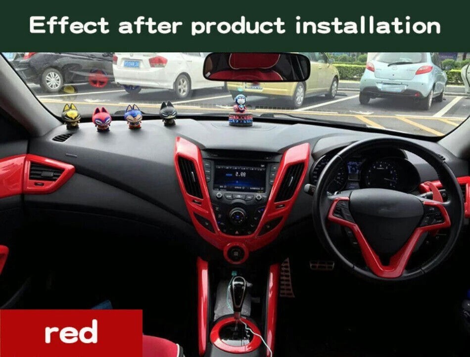 For Hyundai Veloster 2011-2016 RHD ABS Accessories Interior Door Trims Sticker