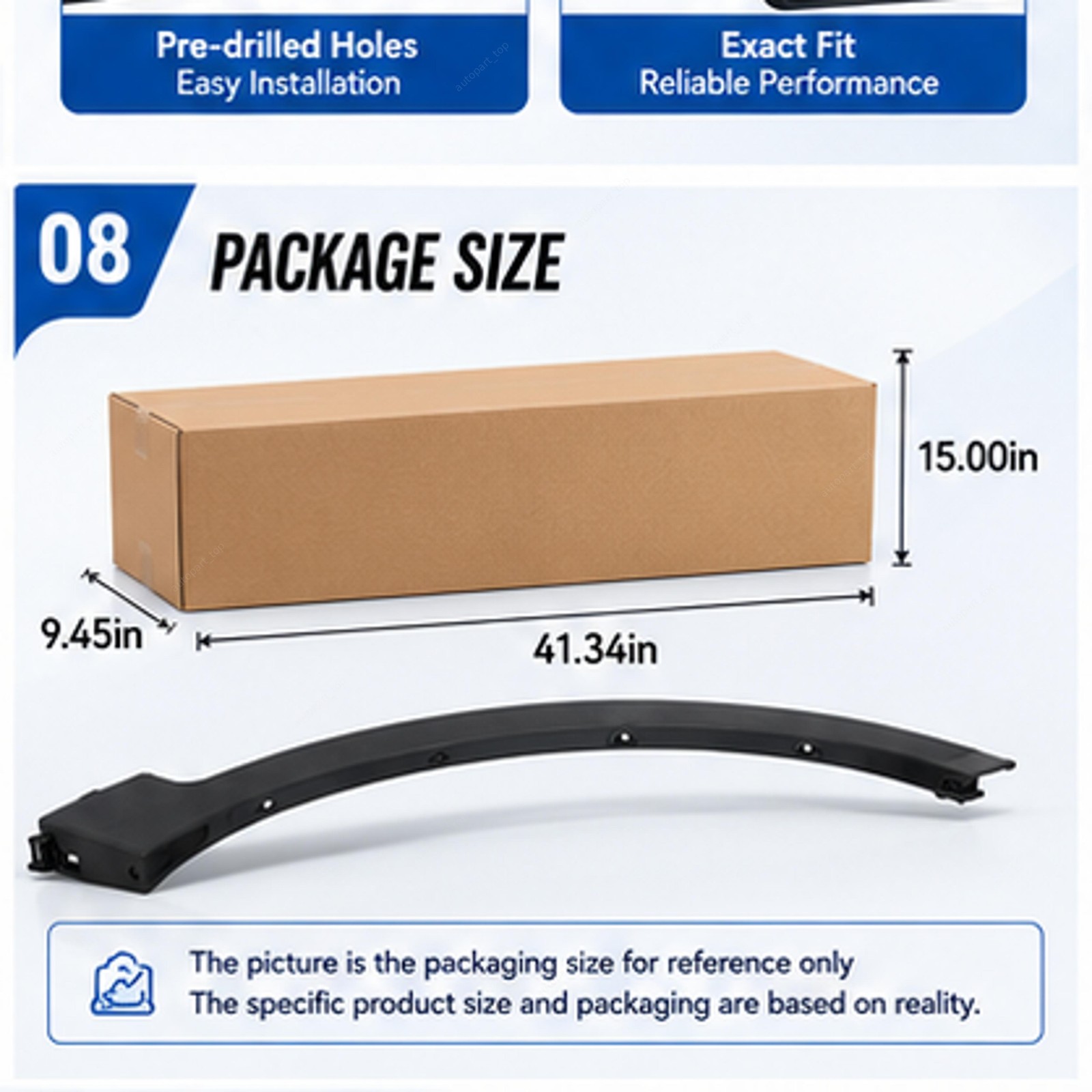 877124Z000 Front Wheel Arch Molding RH Side For Hyundai Santa Fe Sport 2013-2018