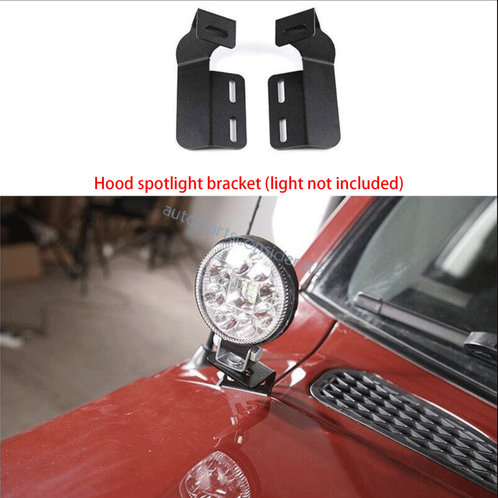 For Toyota FJ Cruiser 2007-2013 2014 Black Alloy Front Hood Lamp Frame Trim 2pcs