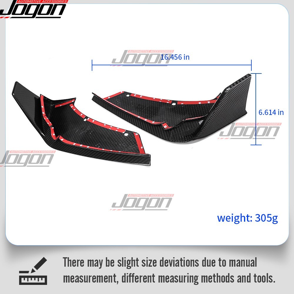 Real Carbon For Corvette C8 Stingray Coupe HTC Z51 20+ Rear Bumper Fins Splitter