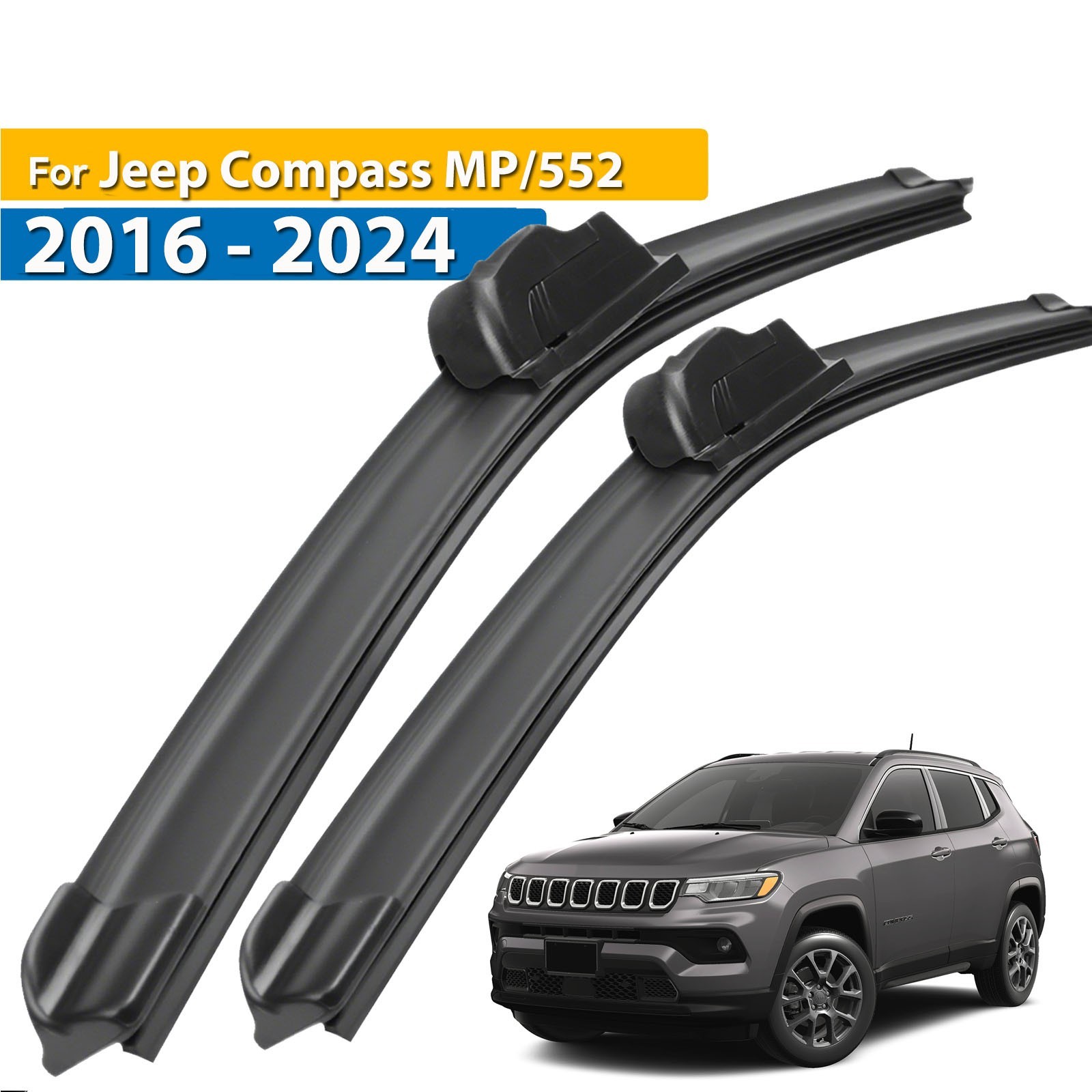24″18″ Front Windshield Wiper Blades Set For Jeep Compass MP552 2016 ~2024