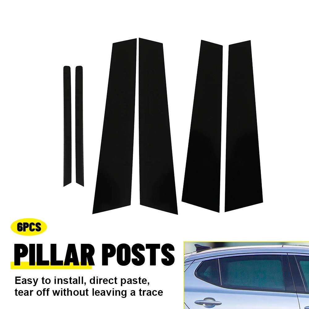 Fits Kia Optima 2011-2015 Glossy Black Door Window Pillar Posts Trim Cover Kit P