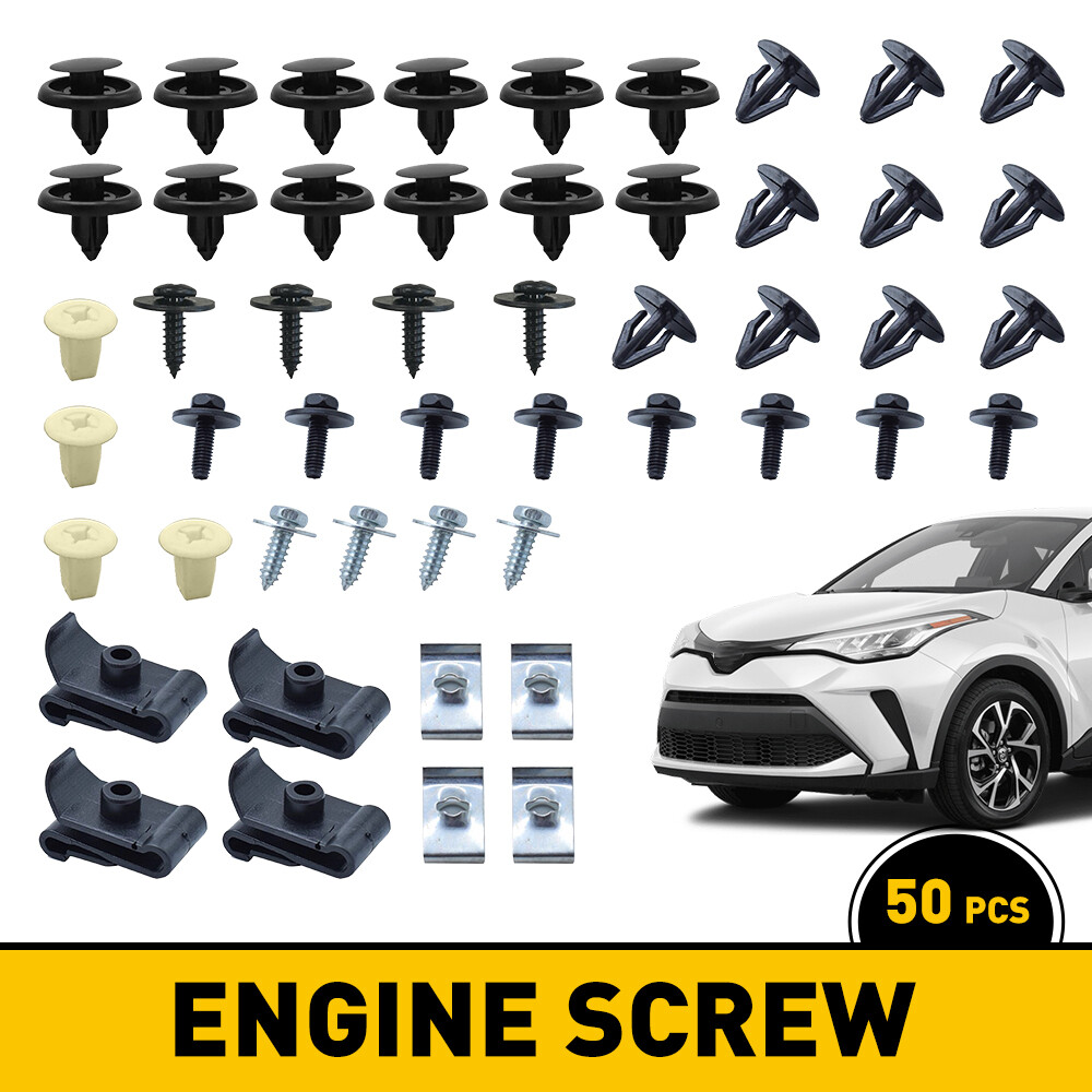 50X Engine Splash Shield Fender Bumper Screw Clips side skirt grille wheel well