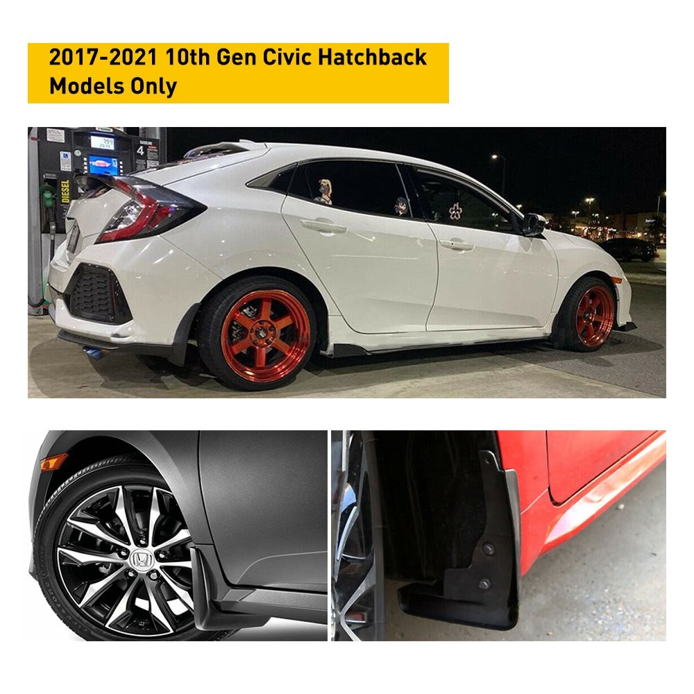 For Gen 10th Hatchback Civic 2017-2021 Splash Guards Mud Flap Car Accessories US