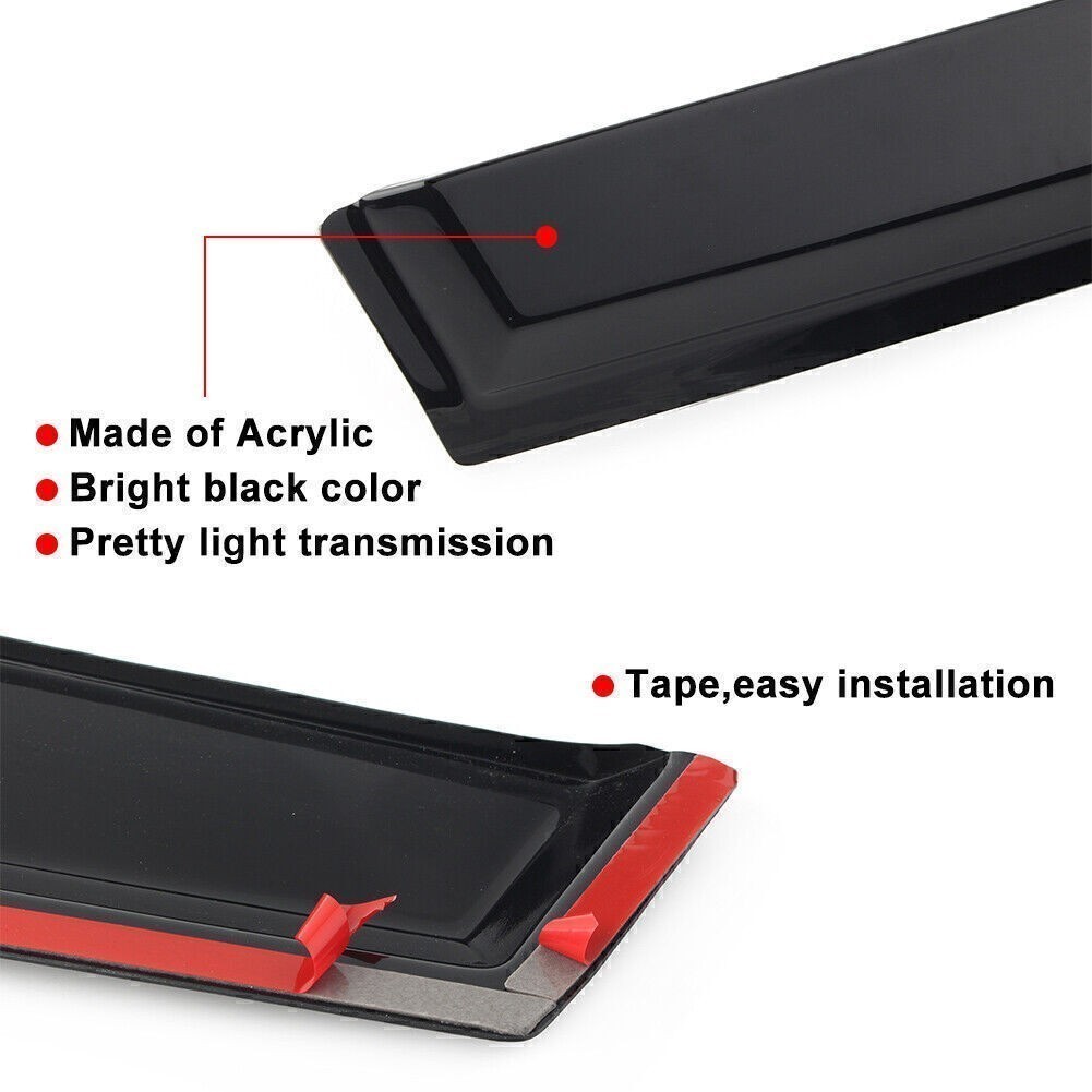 Side Window Visors Rain Guard Vent Shade For 2012-2015 Honda Civic Sedan 4-Door