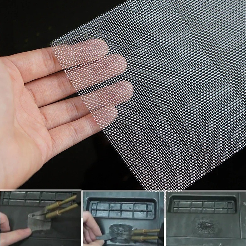 1pc Stainless Steel Car Bumper Repair Mesh 25×12.5cm Plastic Fix – NEW