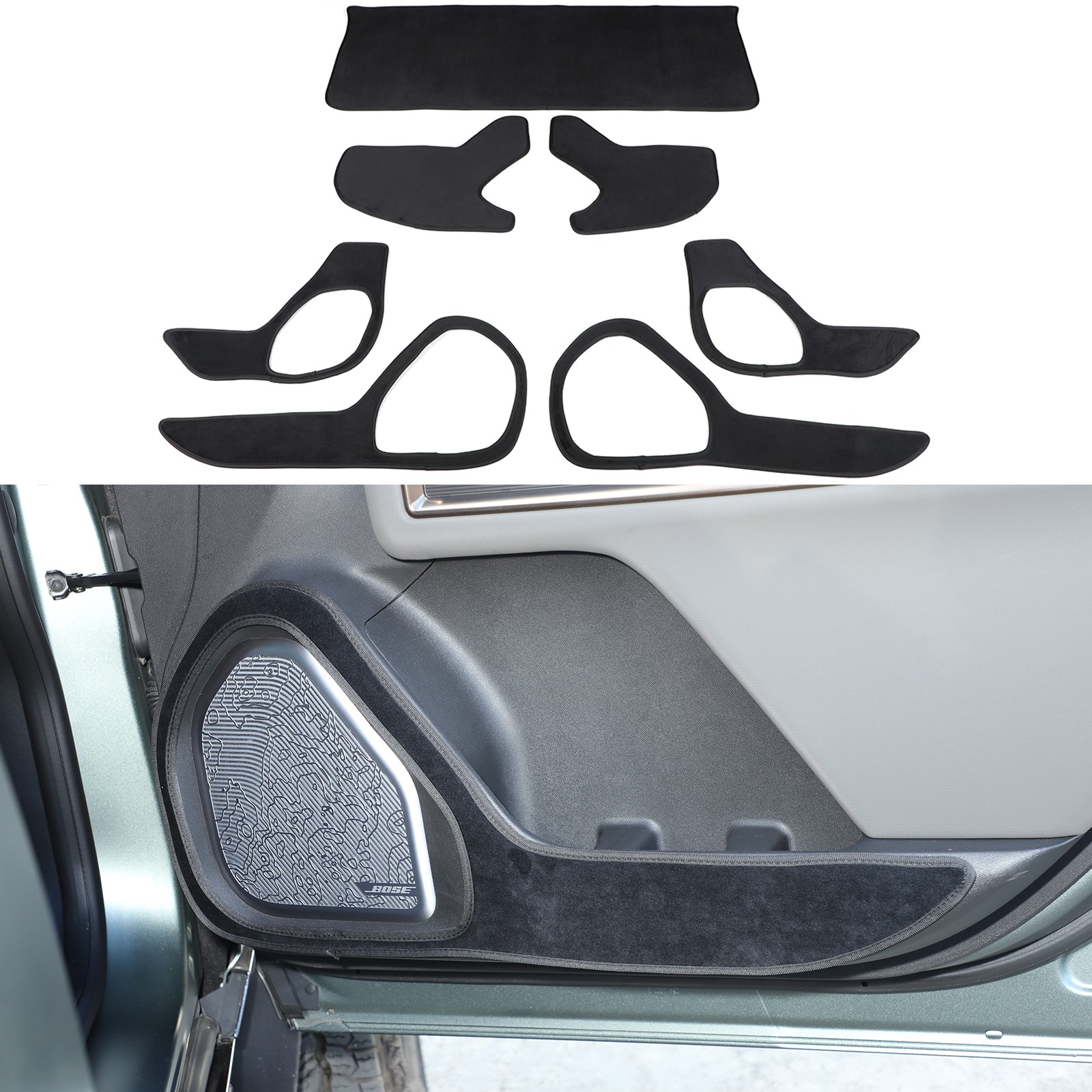 Car Inner Door Anti Kick Pad Protection For Hummer EV 2022-2024 Velvet Pad 7PCS