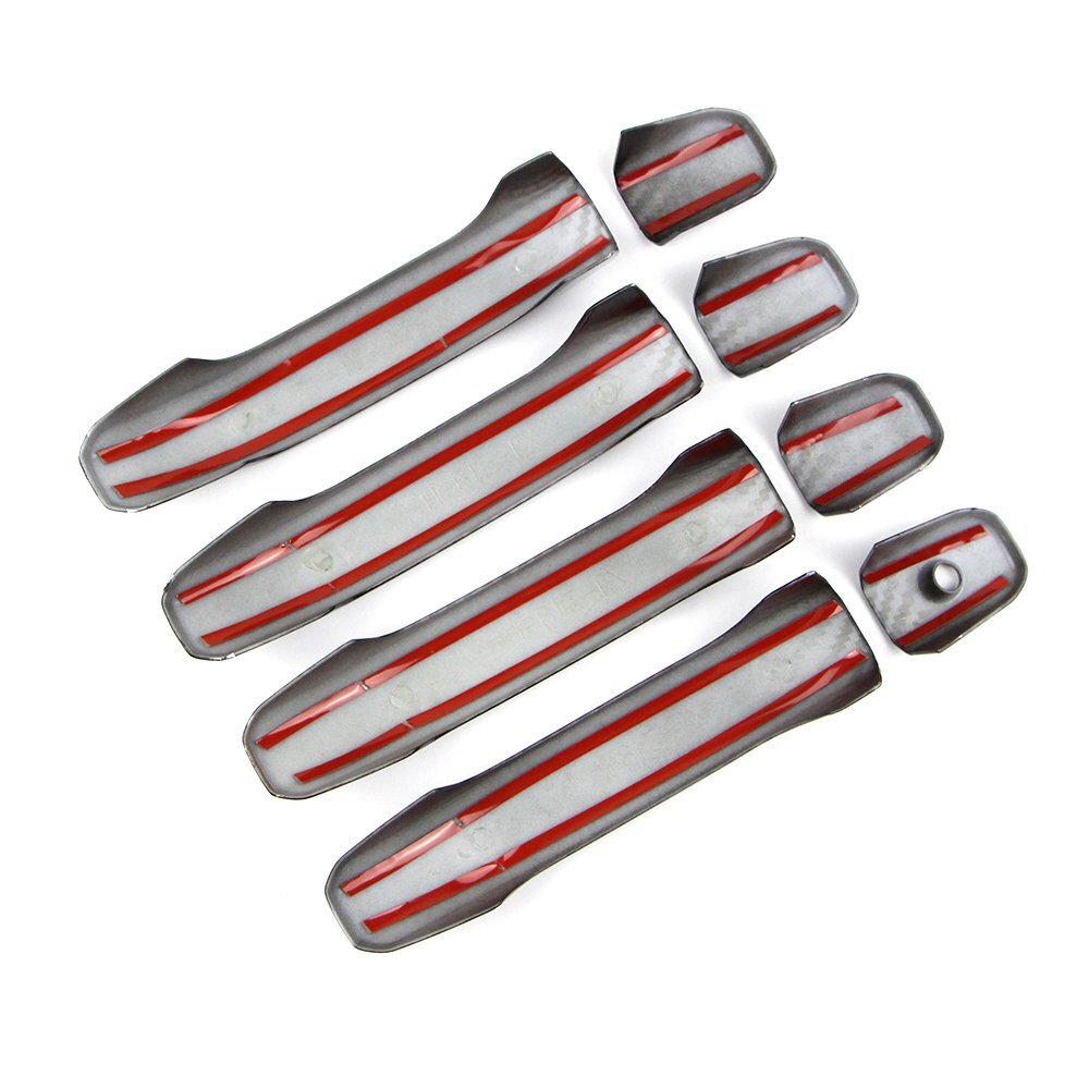 4x Side Door Handle Cover Cap For GMC Yukon XL 2015-2019 Carbon Fiber Mode Trim