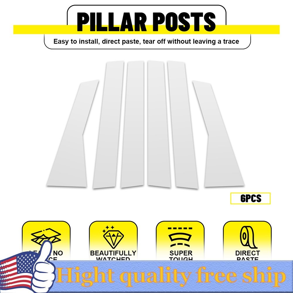 6Pcs Polycarbonate Window BC Pillar Post Cover Trim For Honda CRV 2012-2016 EOOK