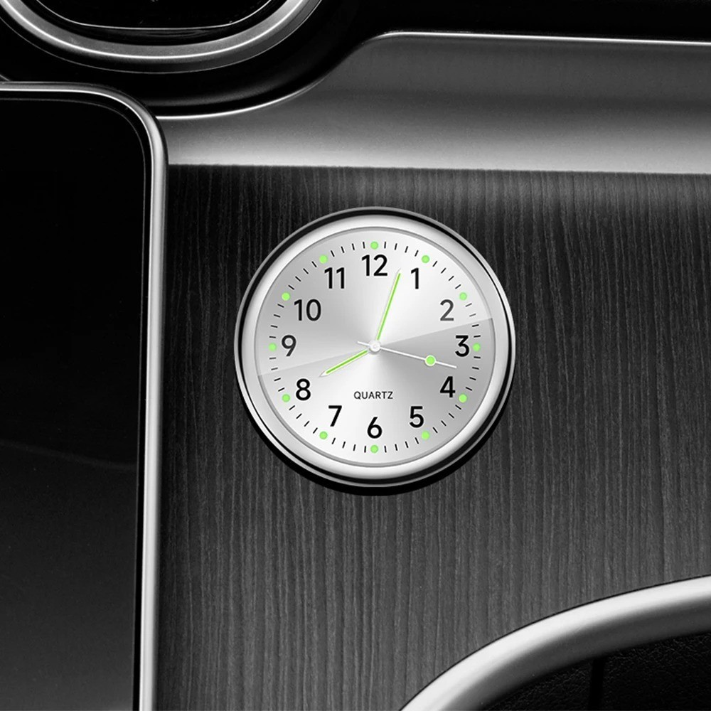 Luminous Mini Car Dashboard Clock Stick-On Watch Accessories For Car Boat Trucks