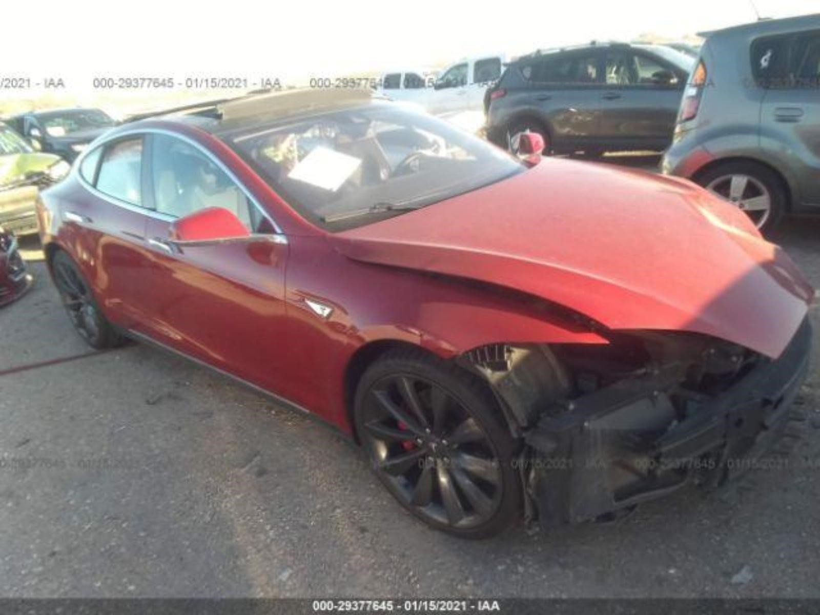 12-15 Tesla Model S Black Passenger Right RH B Pillar Exterior Trim Panel OE WTY