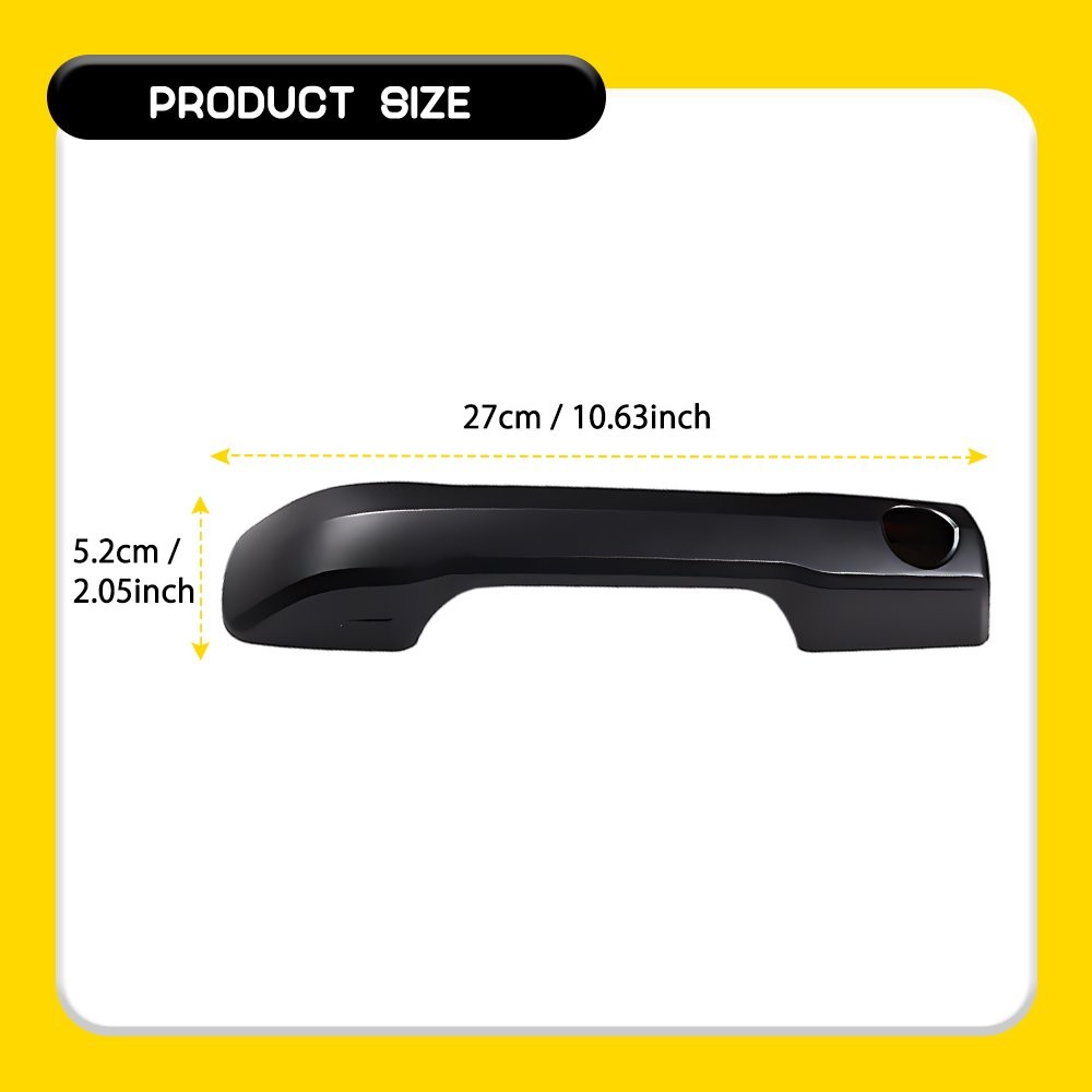 For 2022-23 2024 Toyota Tundra Left Right Outside Door Handle Covers Matte Black