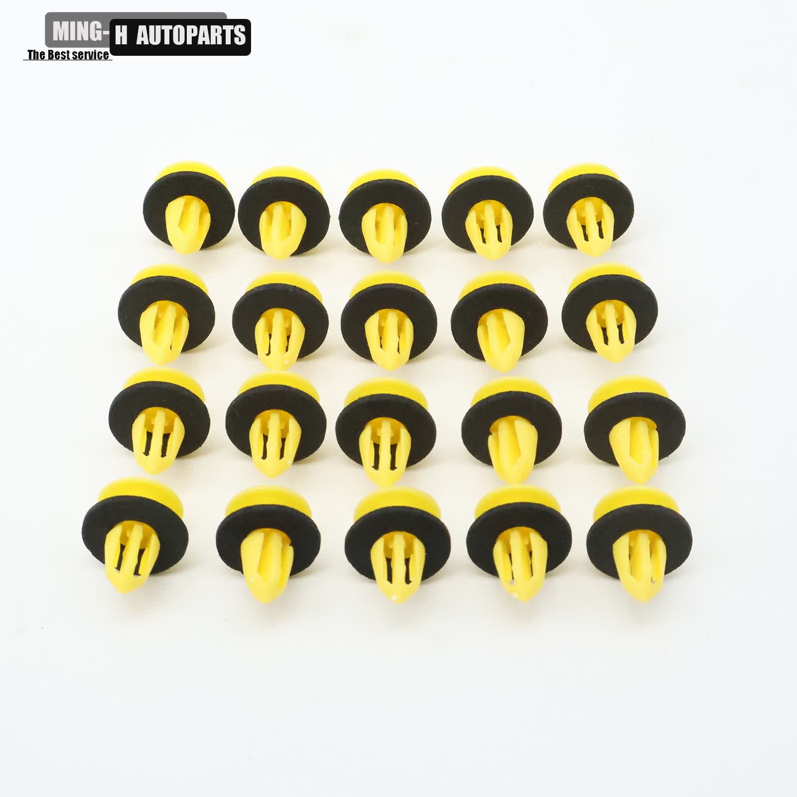 Set of 20 Door Panel Trim Clips Retainers Yellow Fits For GMC 11546964 11547602
