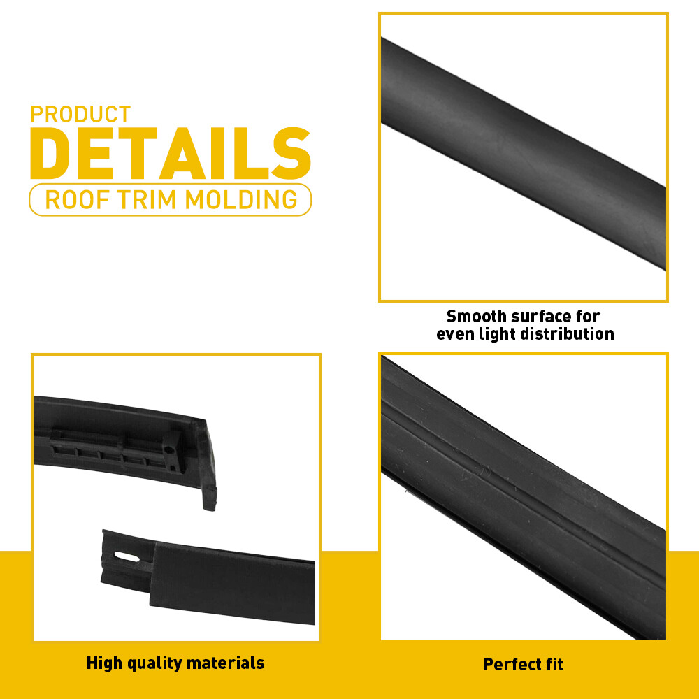 2X Roof Molding Drip Weatherstrip For Toyota Tundra Crewmax 2007-21 75552-0C060