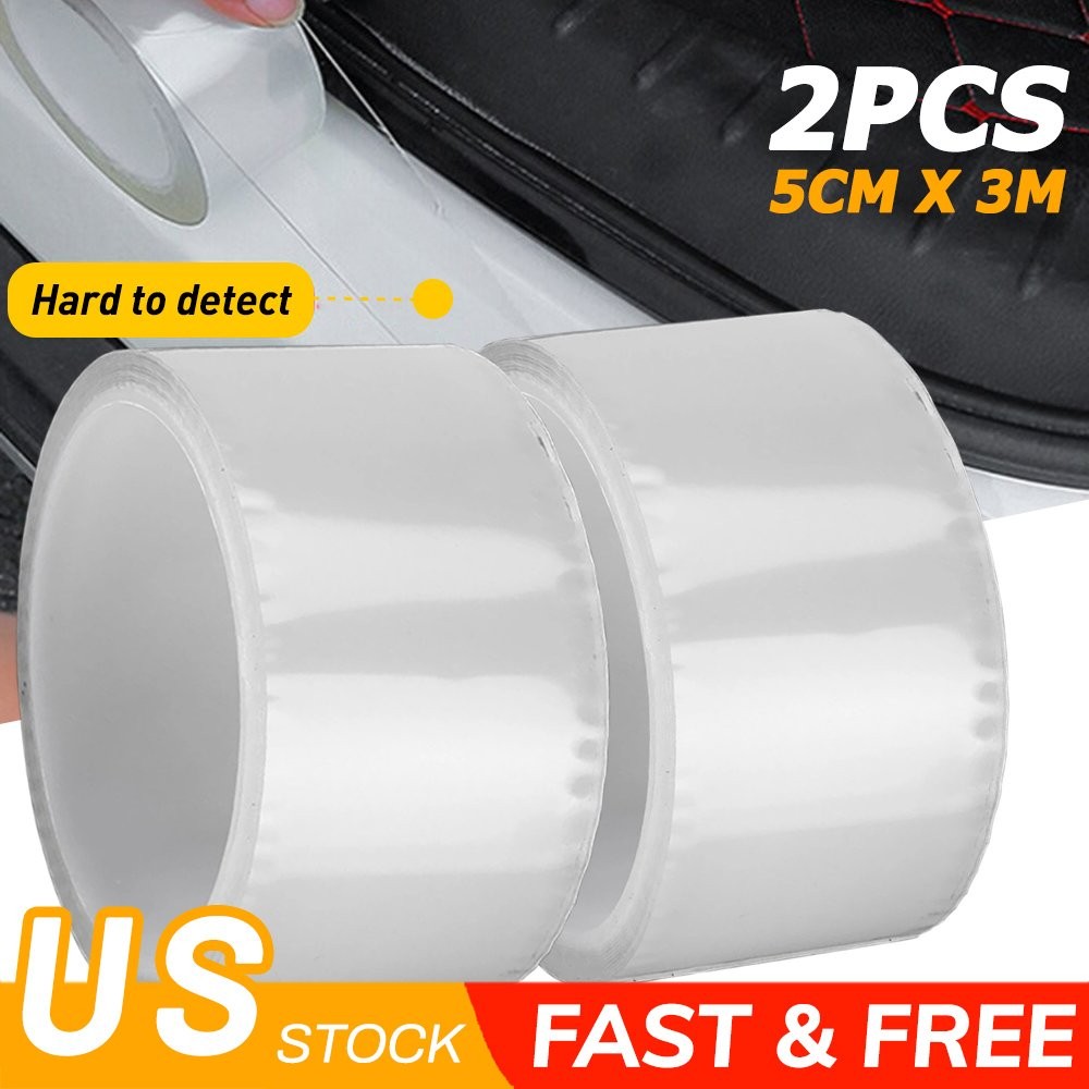 2x Protector Sill Scuff Car Auto Door Plate Anti-Sticker Scratch Bumper Strip