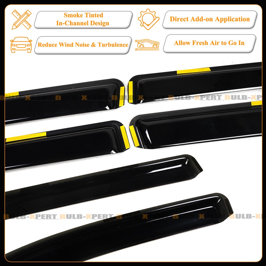 For 2025-26 Toyota 4Runner Premium In-Channel Window Visor Rain Guard Deflectors