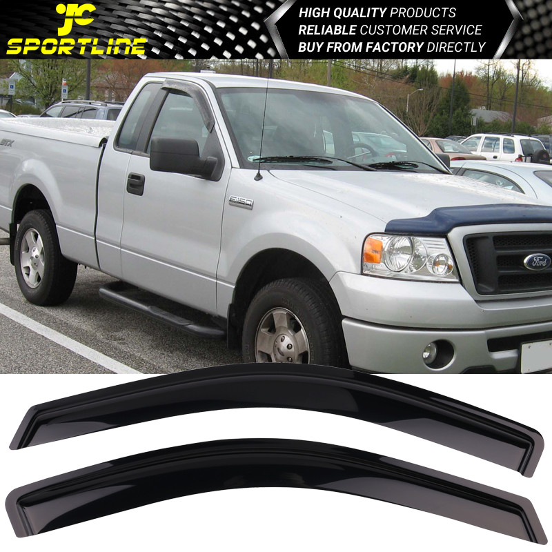 Fits 04-08 Ford F150 Standard Cab Acrylic Window Visors Rain Sun Guard 2Pcs Set