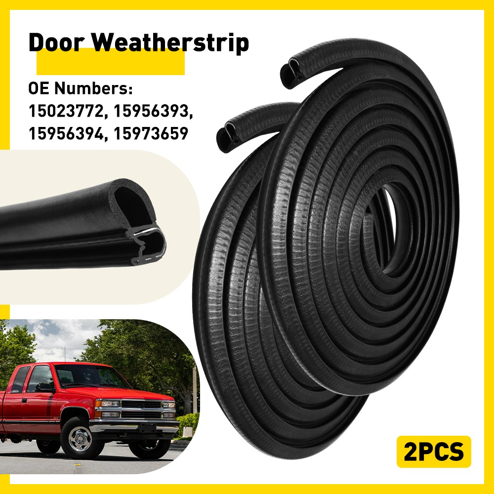 Pair L&R Rubber Door Weatherstrip Seals Kit For 1988-2000 Chevy GMC Pickup Truck