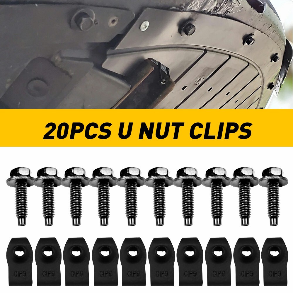 For Ford Body Bolts & U-nut Clips – M6 Engine Under Cover Splash Shield Guard