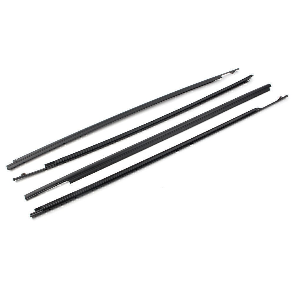 Window Weatherstrips Trim Seal Belts for Toyota Tundra CrewMax 2007-2019 Black