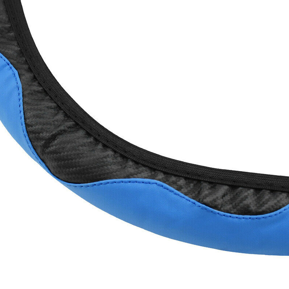 Car Microfiber Leather Steering Wheel Cover For 15”/38cm Universal Accessories