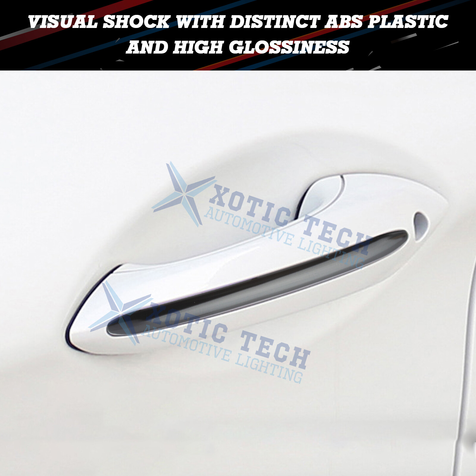 Sporty Black Door Handle Strip Cover Trim For BMW 5 Series F10 F11 F18 2011-2017
