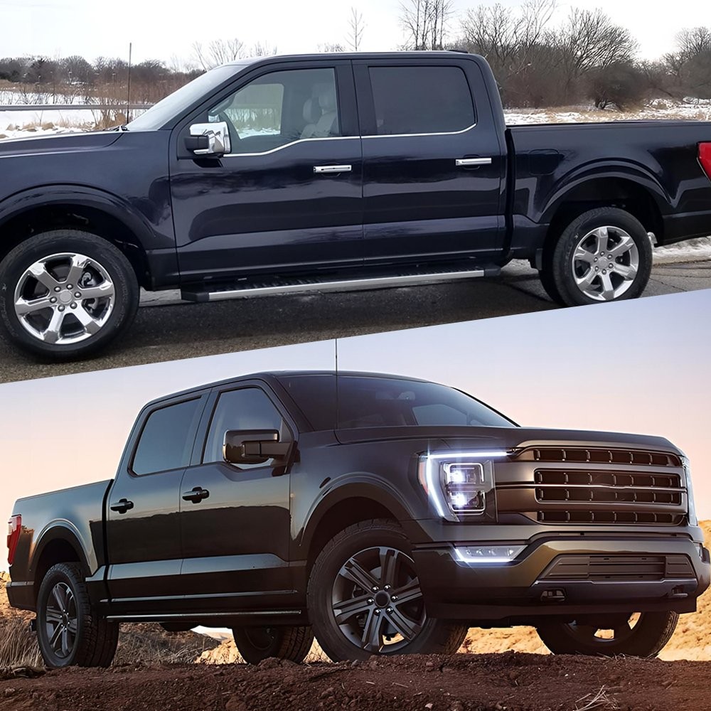 4Pcs Set Black Out Window Pillar Covers For Ford F150 2015-2021 No Hole 4-40X