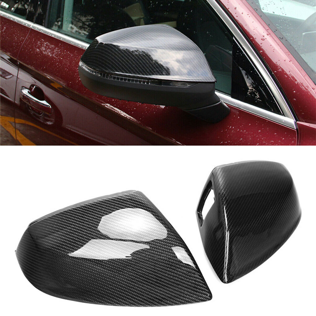 For Audi Q5 SQ5 Q7 SQ7 2018-2023 Carbon Fiber Side Mirror Cover W Lane Replace