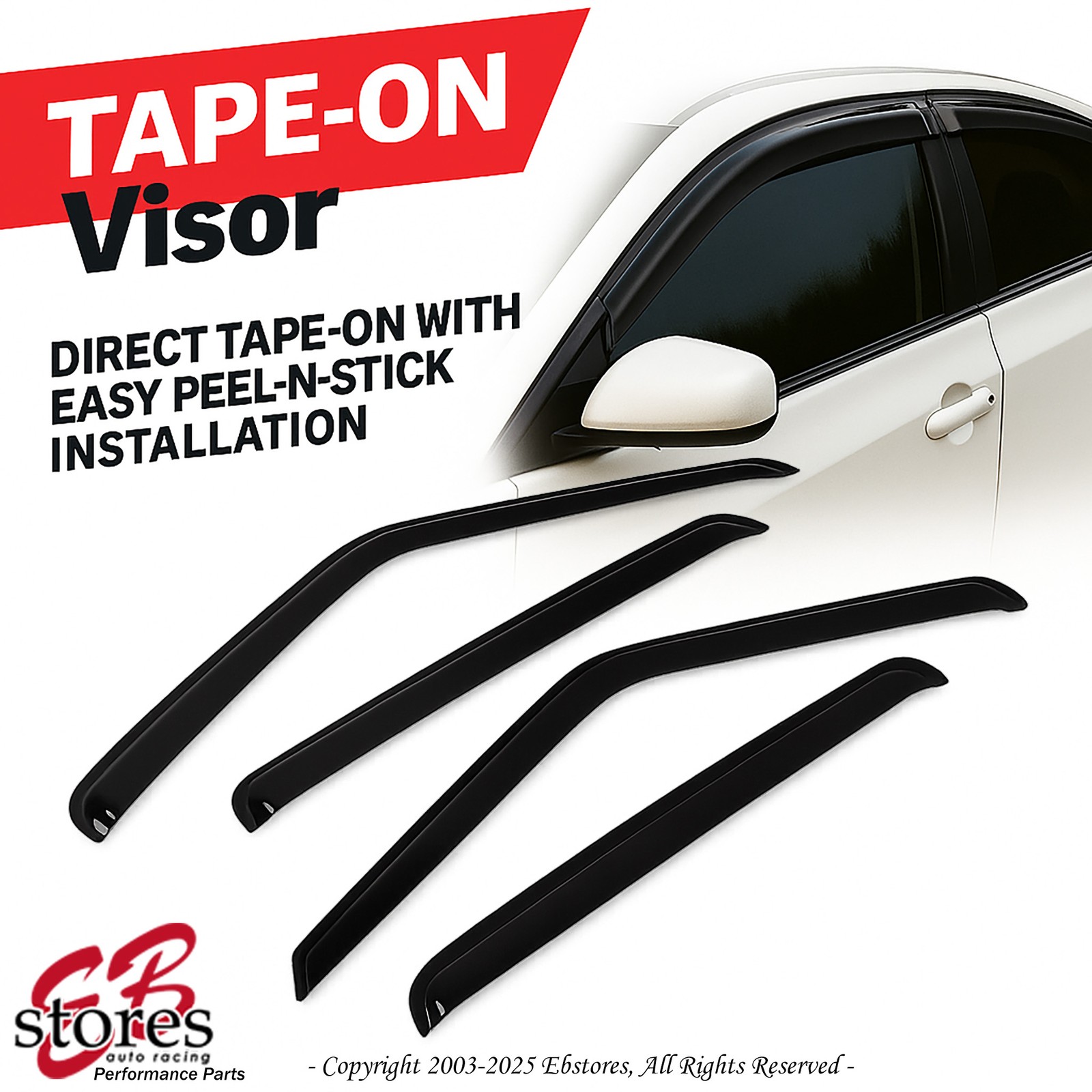 Vent Shade Window Visors Deflector Chevy Chevrolet Cruze 11-16 LS LT LTZ 4pcs