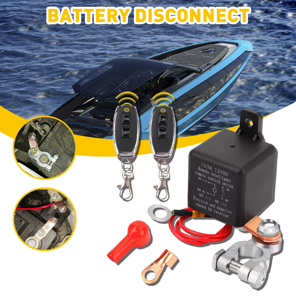 Car Battery Disconnect Cut Off Isolator Master Switch W/ Wireless Remote Control