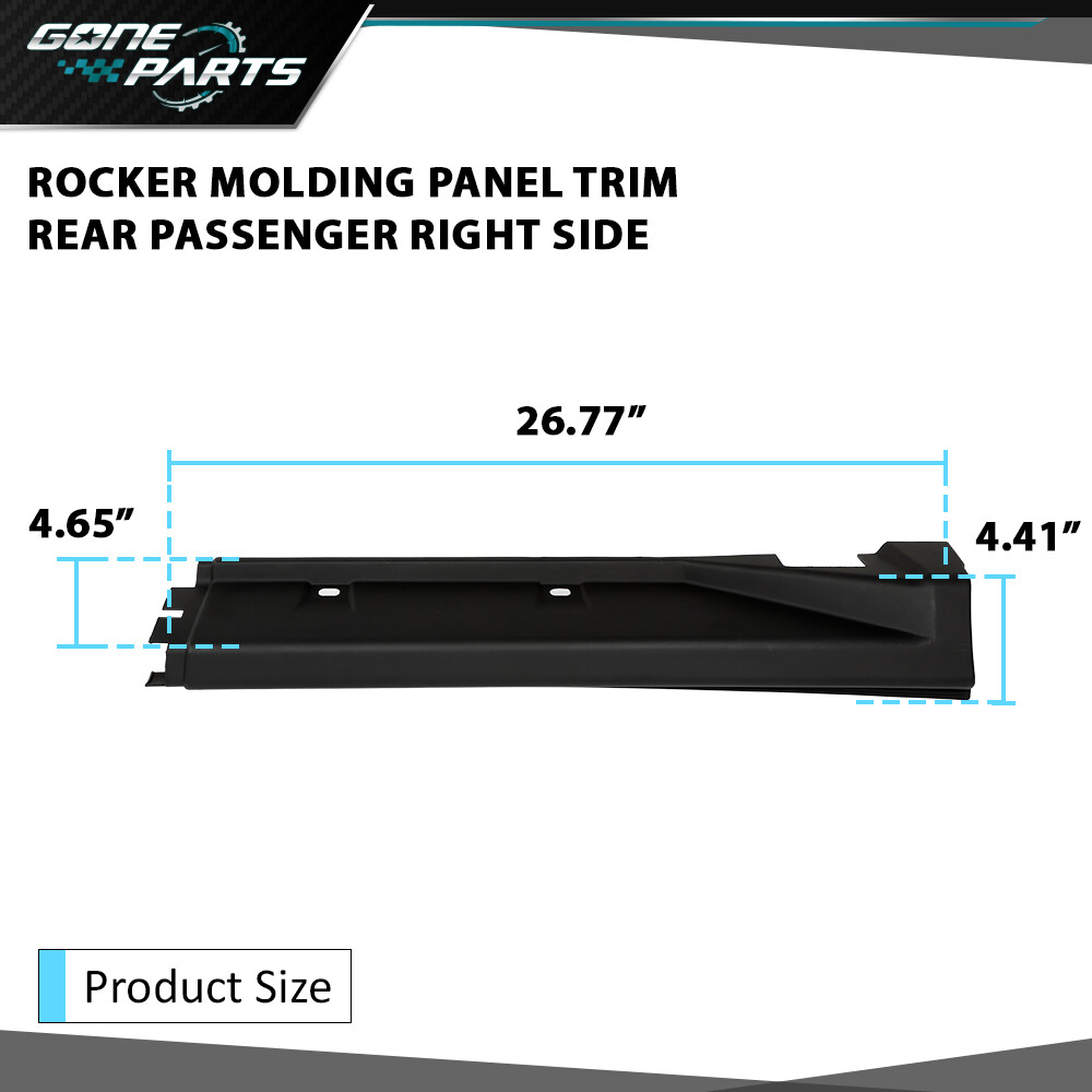 New Rear Rocker Panel Molding Trim Right Side Fit For 2011-2017 Jeep Compass