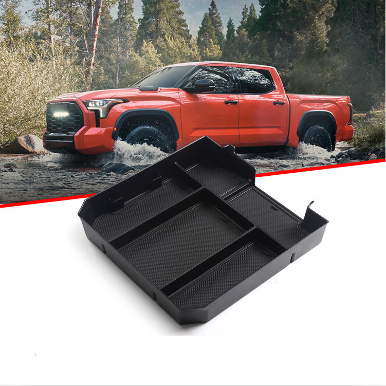 High Quality ABS Iner Armrest Central Storage Box Tray For Toyota Tundra 2022-24