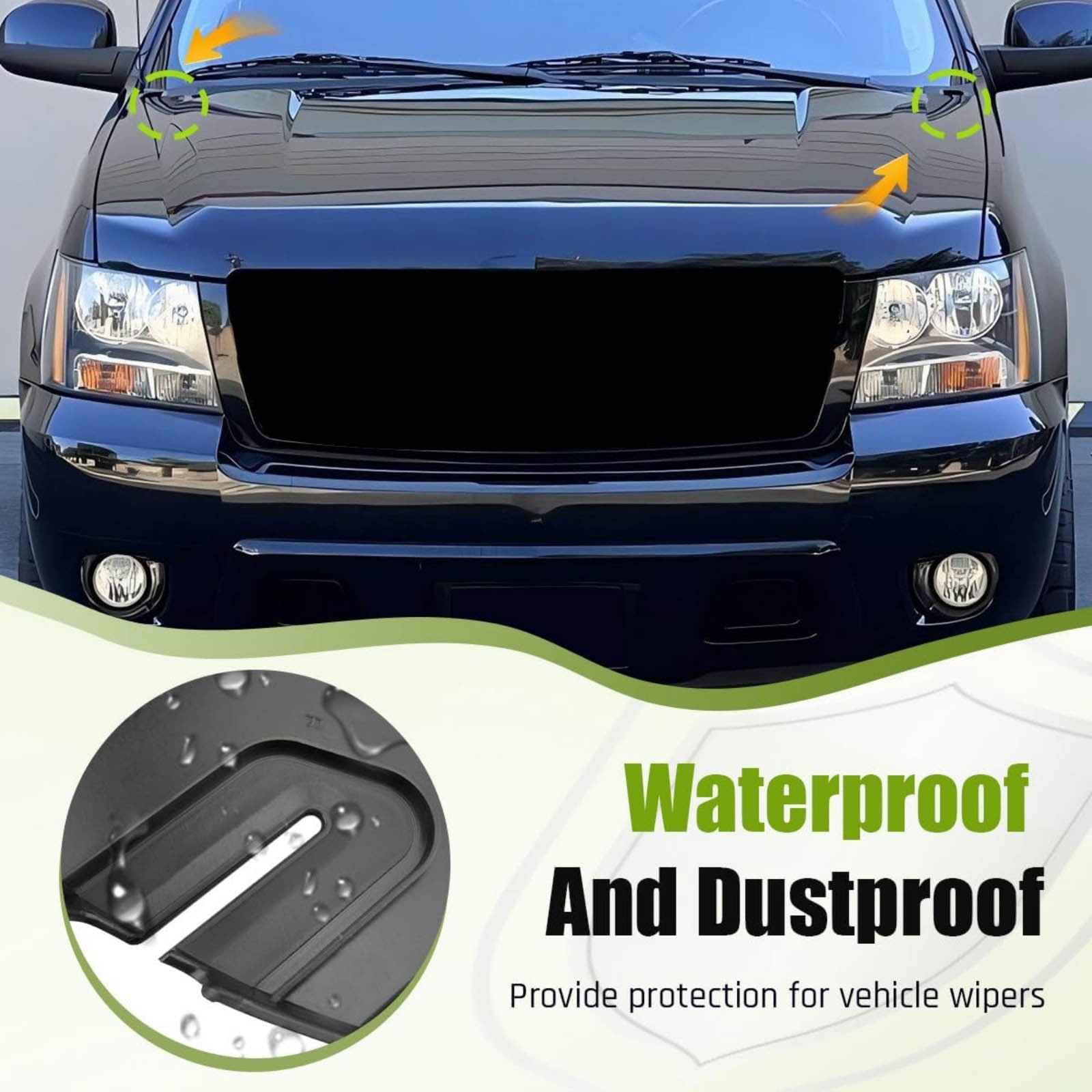 Brand New 1 Pair Windshield Wiper Cowl End Panel For GMC Yukon XL 2007-2014