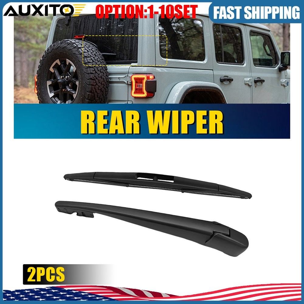 Rear Back Windshield Window Wiper Arm w/ Blade For 2018-2025 Jeep Wrangler Black