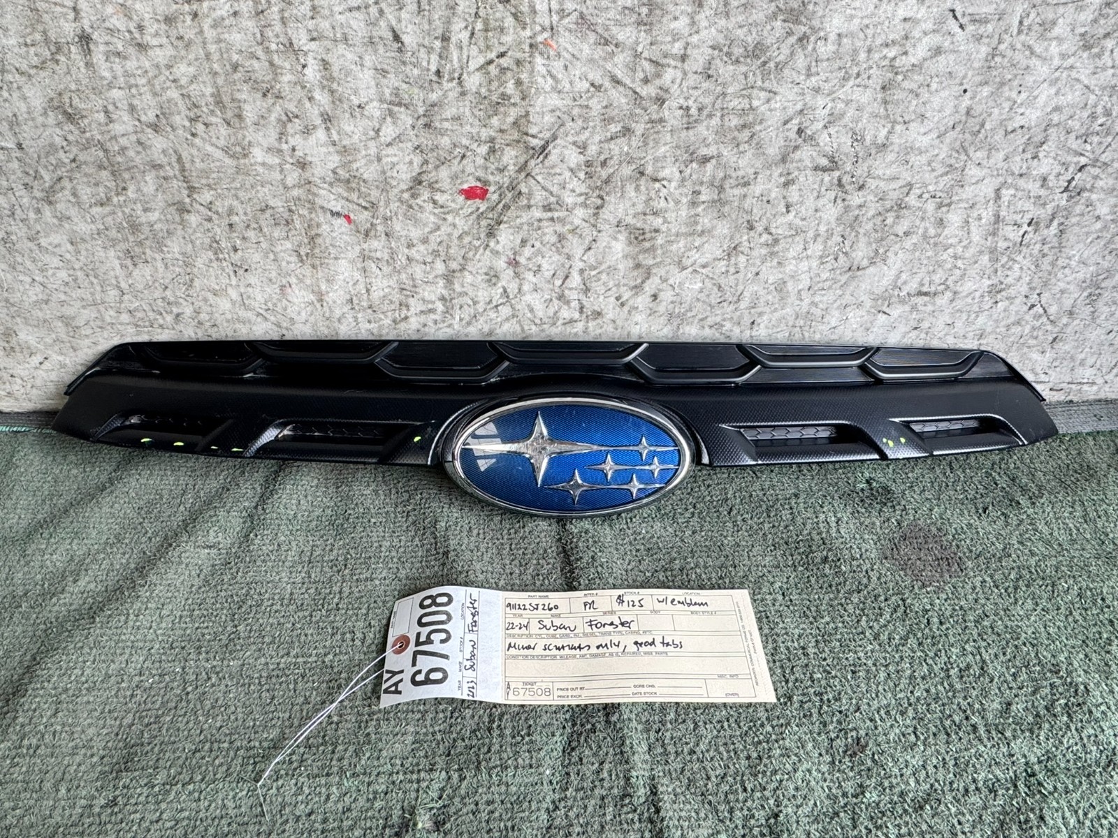 2022 2023 2024 SUBARU FORESTER FRONT LOWER UPPER GRILLE OEM AY67508