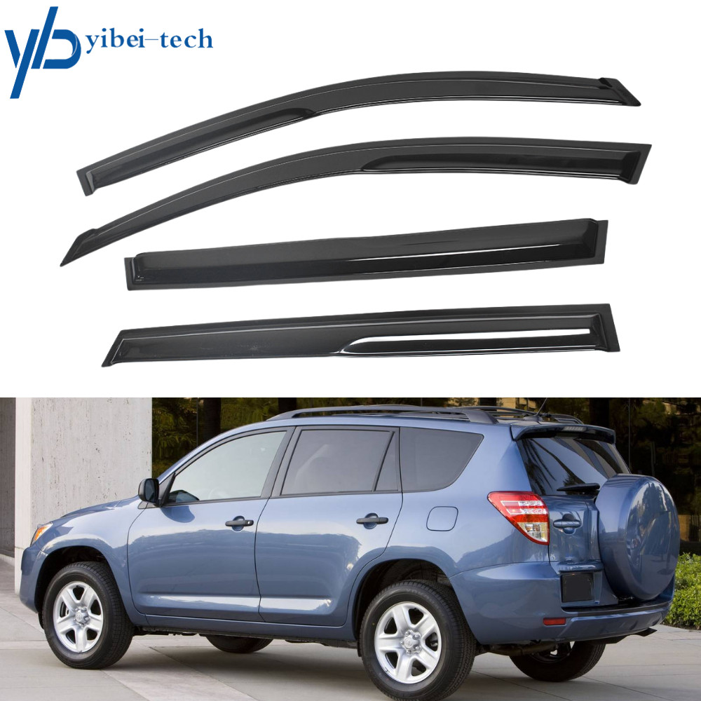 4 x Smoke Tinted Window Visors Vent Rain Guards For 2006-2011 2012 Toyota Rav4