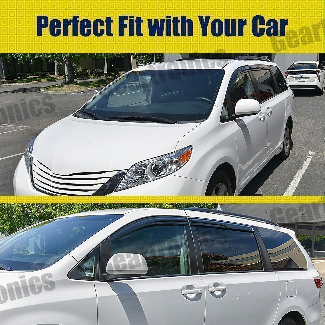 For Toyota Sienna 2011-2019 Window Visor Rain Guard Deflector Vent Sun Shades*